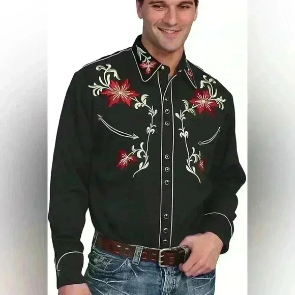 Scully Embroidered Snap Front Long Sleeve Shirt - Picture 10 of 10